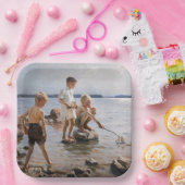 Albert Edelfelt - Boys spelen op de kust Papieren Bordje (Feest)