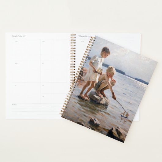 Albert Edelfelt - Boys spelen op de kust Planner (Display)