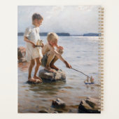 Albert Edelfelt - Boys spelen op de kust Planner (Achterkant)