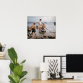 Albert Edelfelt - Boys spelen op de kust Poster (Thuiskantoor)