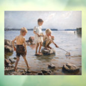 Albert Edelfelt - Boys spelen op de kust Raamsticker (Vel 3)