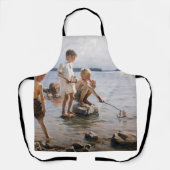 Albert Edelfelt - Boys spelen op de kust Schort (Voorkant)