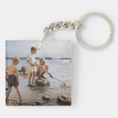 Albert Edelfelt - Boys spelen op de kust Sleutelhanger (Achterkant)