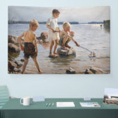 Albert Edelfelt - Boys spelen op de kust Spandoek (Beurs)