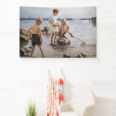 Albert Edelfelt - Boys spelen op de kust Spandoek (Insitu)