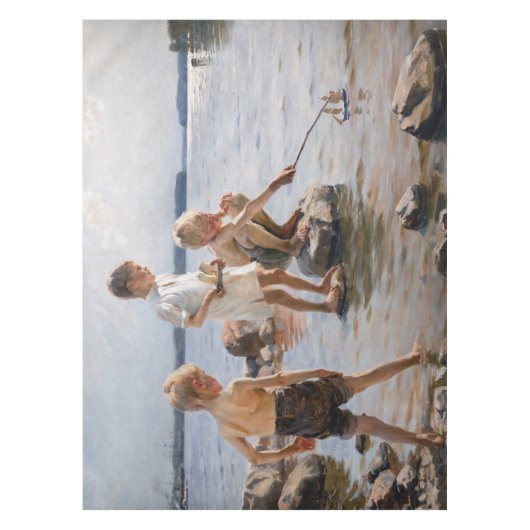 Albert Edelfelt - Boys spelen op de kust Tafelkleed (Voorkant)