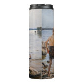 Albert Edelfelt - Boys spelen op de kust Thermosbeker (Achterkant)