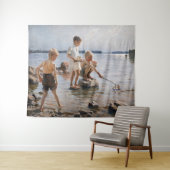 Albert Edelfelt - Boys spelen op de kust Wandkleed (In Situ (horizontaal))