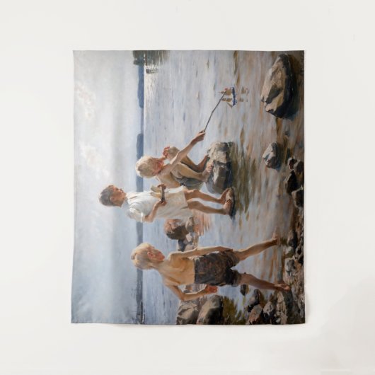 Albert Edelfelt - Boys spelen op de kust Wandkleed (Voorkant)