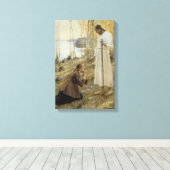 Albert Edelfelt - Christus en Maria Magdalena Canvas Afdruk (Insitu (Houten vloer))