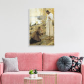 Albert Edelfelt - Christus en Maria Magdalena Canvas Afdruk (Insitu (Woonkamer))