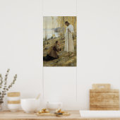 Albert Edelfelt - Christus en Maria Magdalena Poster (Keuken)