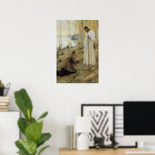 Albert Edelfelt - Christus en Maria Magdalena Poster (Thuiskantoor)