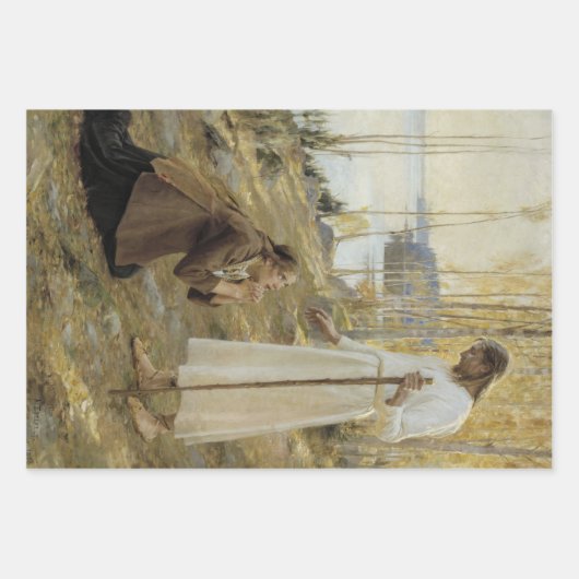 Albert Edelfelt - Christus en Mary Magdalene Inpakpapier Vel (Voorkant 2)