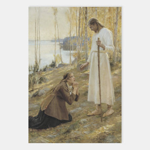 Albert Edelfelt - Christus en Mary Magdalene Inpakpapier Vel