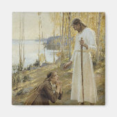 Albert Edelfelt - Christus en Mary Magdalene Magneet (Voorkant)