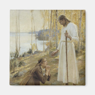 Albert Edelfelt - Christus en Mary Magdalene Magneet