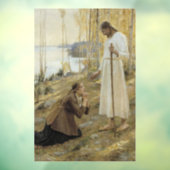Albert Edelfelt - Christus en Mary Magdalene Raamsticker (Vel 3)