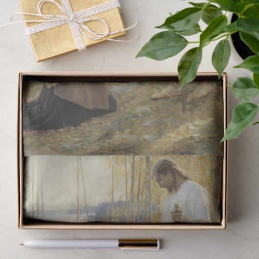 Albert Edelfelt - Christus en Mary Magdalene Tissuepapier (Geschenk)