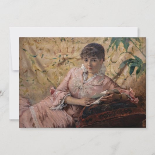 Albert Edelfelt - De leesparisienne Bedankkaart (Voorkant)