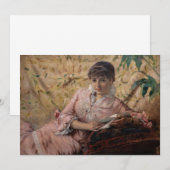 Albert Edelfelt - De leesparisienne Bedankkaart (Voorkant / Achterkant)