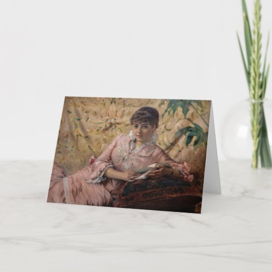 Albert Edelfelt - De leesparisienne Kaart (Voorkant)