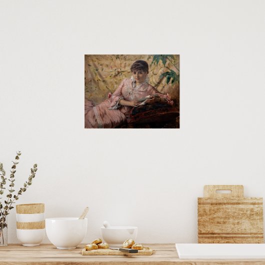 Albert Edelfelt - De leesparisienne Poster (Keuken)