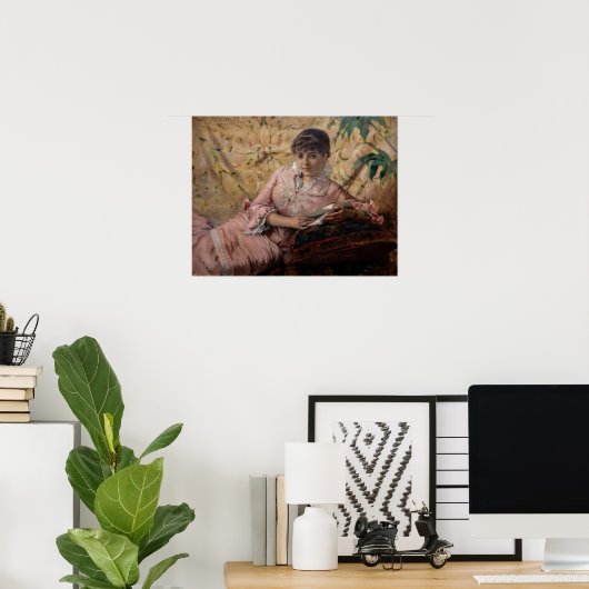 Albert Edelfelt - De leesparisienne Poster (Thuiskantoor)