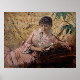 Albert Edelfelt - De leesparisienne Poster