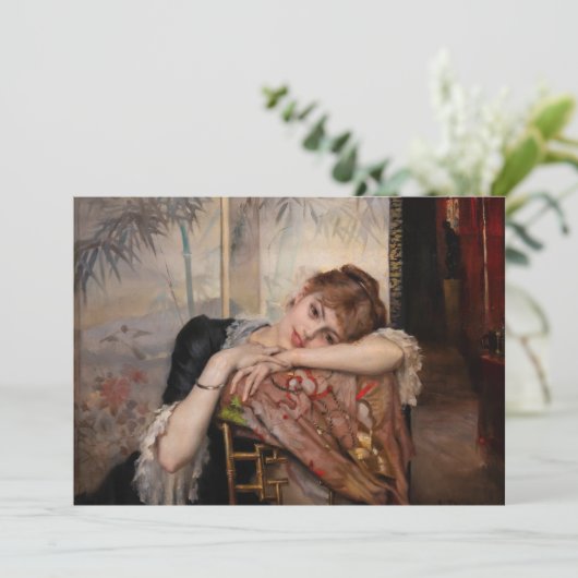 Albert Edelfelt - De Parisienne/Virginie Bedankkaart (Staand voorkant)