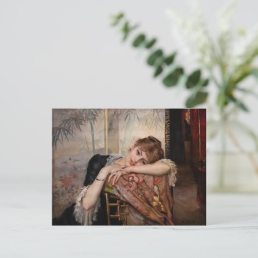 Albert Edelfelt - De Parisienne / Virginie Briefkaart (Staand voorkant)