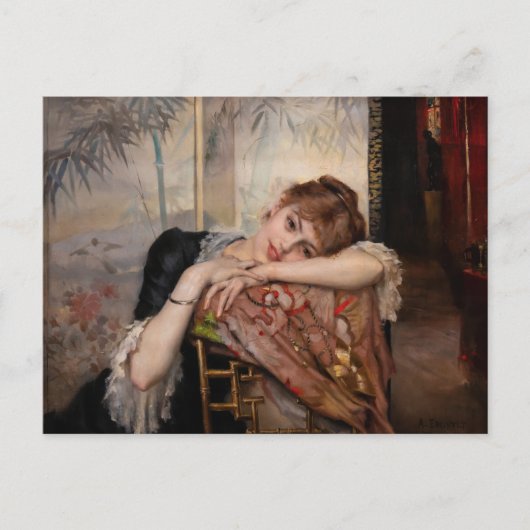 Albert Edelfelt - De Parisienne / Virginie Briefkaart (Voorkant)