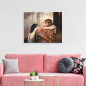 Albert Edelfelt - De Parisienne / Virginie Canvas Afdruk (Insitu (Woonkamer))