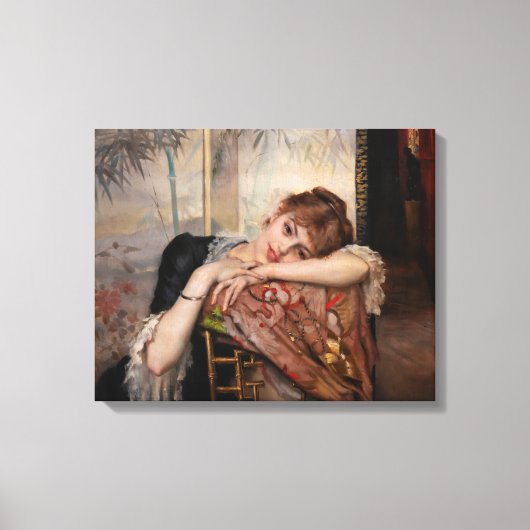 Albert Edelfelt - De Parisienne / Virginie Canvas Afdruk (Voorkant)