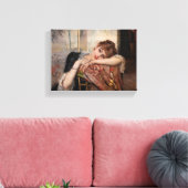 Albert Edelfelt - De Parisienne/Virginie Canvas Afdruk (Insitu (Woonkamer))