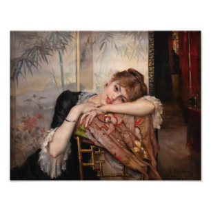 Albert Edelfelt - De Parisienne / Virginie Foto Afdruk