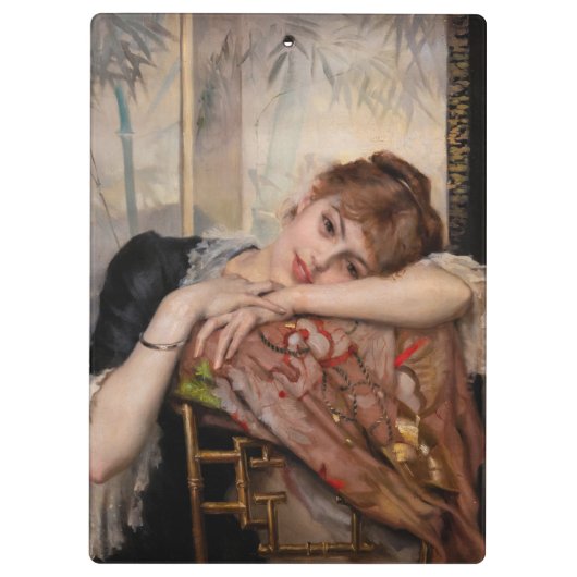 Albert Edelfelt - De Parisienne/Virginie Klembord (Achterkant)