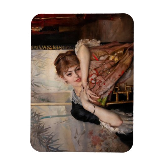 Albert Edelfelt - De Parisienne/Virginie Magneet (Verticaal)