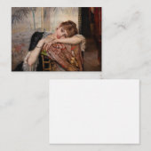 Albert Edelfelt - De Parisienne/Virginie Notitiekaartje (Voorkant / Achterkant)