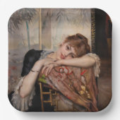 Albert Edelfelt - De Parisienne/Virginie Papieren Bordje (Voorkant)