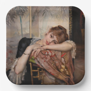 Albert Edelfelt - De Parisienne/Virginie Papieren Bordje