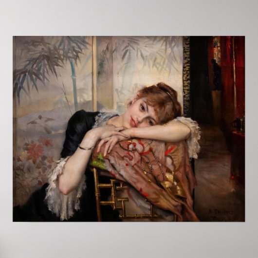 Albert Edelfelt - De Parisienne/Virginie Poster (Voorkant)