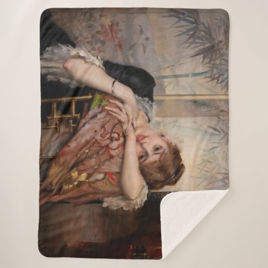 Albert Edelfelt - De Parisienne/Virginie Sherpa Deken (Voorkant)