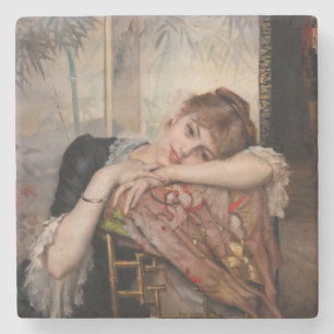 Albert Edelfelt - De Parisienne/Virginie Stenen Onderzetter