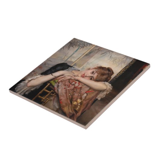 Albert Edelfelt - De Parisienne / Virginie Tegeltje (Zijkant)