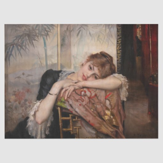 Albert Edelfelt - De Parisienne/Virginie Tissuepapier (Voorkant)