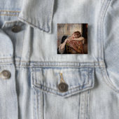 Albert Edelfelt - De Parisienne/Virginie Vierkante Button 5,1 Cm (In situ)