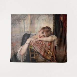 Albert Edelfelt - De Parisienne/Virginie Wandkleed