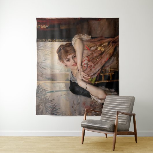 Albert Edelfelt - De Parisienne/Virginie Wandkleed (In situ)