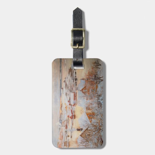 Albert Edelfelt - December - dag Bagagelabel (Voorkant verticaal)